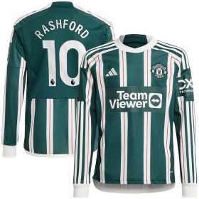 Camisolas Manchester United Rashford 10 2º Equipamento Alternativa 2023-24 Manga Comprida
